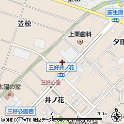 愛知県みよし市三好町井ノ花118-4周辺の地図