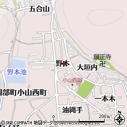 京都府南丹市園部町小山西町野本周辺の地図
