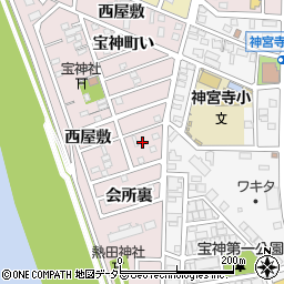 愛知県名古屋市港区宝神町会所裏周辺の地図