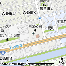 愛知県名古屋市南区泉楽通周辺の地図