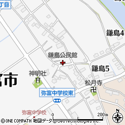 鎌島公民館周辺の地図