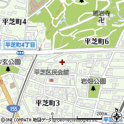 愛知県豊田市平芝町周辺の地図