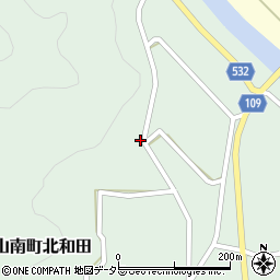 兵庫県丹波市山南町北和田104周辺の地図