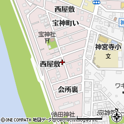 愛知県名古屋市港区宝神町西屋敷1110周辺の地図