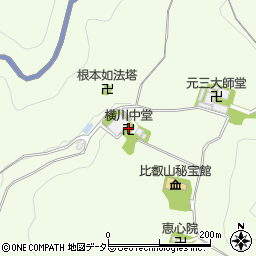 横川中堂周辺の地図