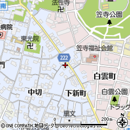 愛知県名古屋市南区笠寺町下新町82周辺の地図