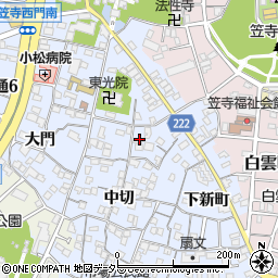 愛知県名古屋市南区笠寺町下新町58周辺の地図