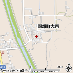 京都府南丹市園部町大西（樋ノツメ）周辺の地図