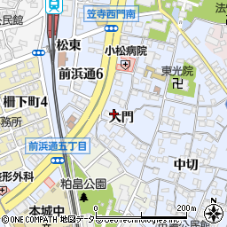 愛知県名古屋市南区笠寺町大門周辺の地図