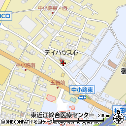 滋賀県東近江市中小路町682周辺の地図
