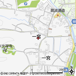 岡山県津山市一宮周辺の地図