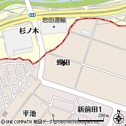 愛知県みよし市三好町（蝉田）周辺の地図