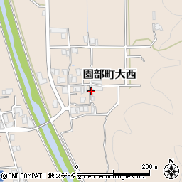 京都府南丹市園部町大西周辺の地図