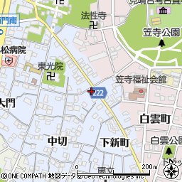 愛知県名古屋市南区笠寺町下新町79周辺の地図