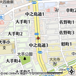 愛知県名古屋市港区中之島通周辺の地図