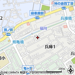 兵庫西公園周辺の地図