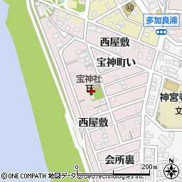 愛知県名古屋市港区宝神町（操出）周辺の地図