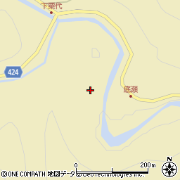 愛知県東栄町（北設楽郡）振草（下粟代黒瀬）周辺の地図
