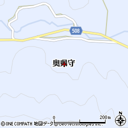 兵庫県丹波篠山市奥県守周辺の地図