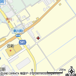 滋賀県近江八幡市東川町90周辺の地図