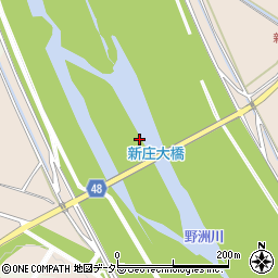 新庄大橋周辺の地図