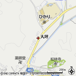 愛知県豊田市矢並町大坪周辺の地図