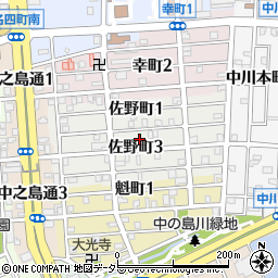 愛知県名古屋市港区佐野町周辺の地図