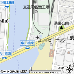 名港ポンプ所周辺の地図