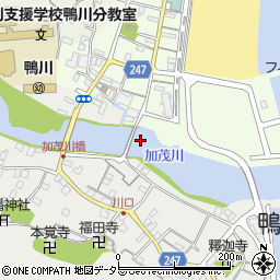新加茂川橋周辺の地図