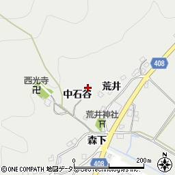 京都府南丹市八木町美里中石谷周辺の地図