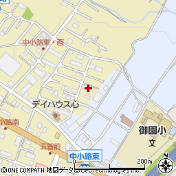 滋賀県東近江市中小路町668周辺の地図