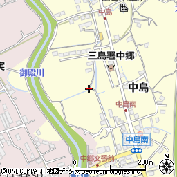 静岡県三島市中島周辺の地図