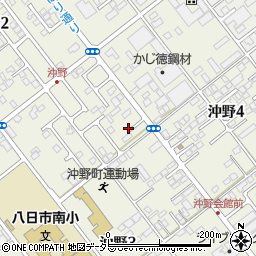 滋賀県東近江市沖野周辺の地図