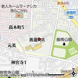 愛知県名古屋市港区善進町周辺の地図