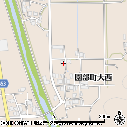京都府南丹市園部町大西中ハタ周辺の地図