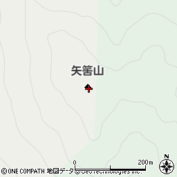 矢筈山周辺の地図