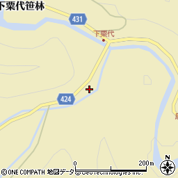 愛知県北設楽郡東栄町振草下粟代細田周辺の地図