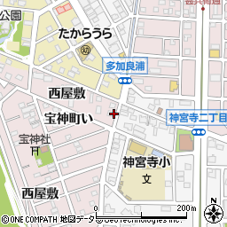 愛知県名古屋市港区宝神町西屋敷1125周辺の地図