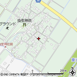 滋賀県野洲市虫生周辺の地図