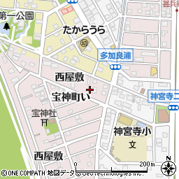 愛知県名古屋市港区宝神町西屋敷1121-2周辺の地図