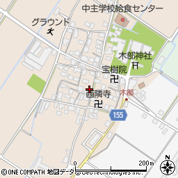 滋賀県野洲市木部周辺の地図