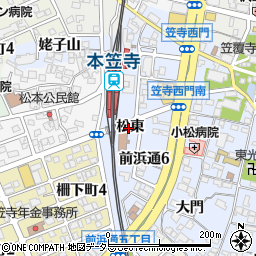 愛知県名古屋市南区笠寺町（松東）周辺の地図