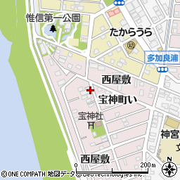 愛知県名古屋市港区宝神町敷地周辺の地図