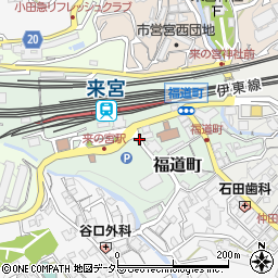 静岡県熱海市福道町周辺の地図
