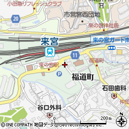 静岡県熱海市福道町周辺の地図