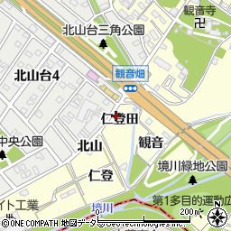 愛知県愛知郡東郷町諸輪仁登田周辺の地図