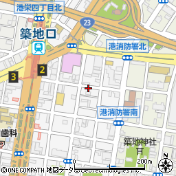 名鉄協商築地口第４駐車場周辺の地図