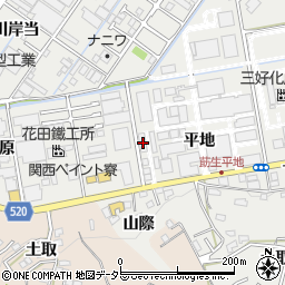 愛知県みよし市莇生町平地20周辺の地図