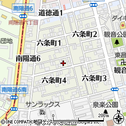 愛知県名古屋市南区六条町周辺の地図