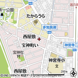 愛知県名古屋市港区宝神町西屋敷1121-5周辺の地図